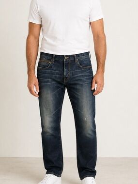 Jack & Jones Clark Four Dark Wash Straight Leg Jeans Men’s 38x34